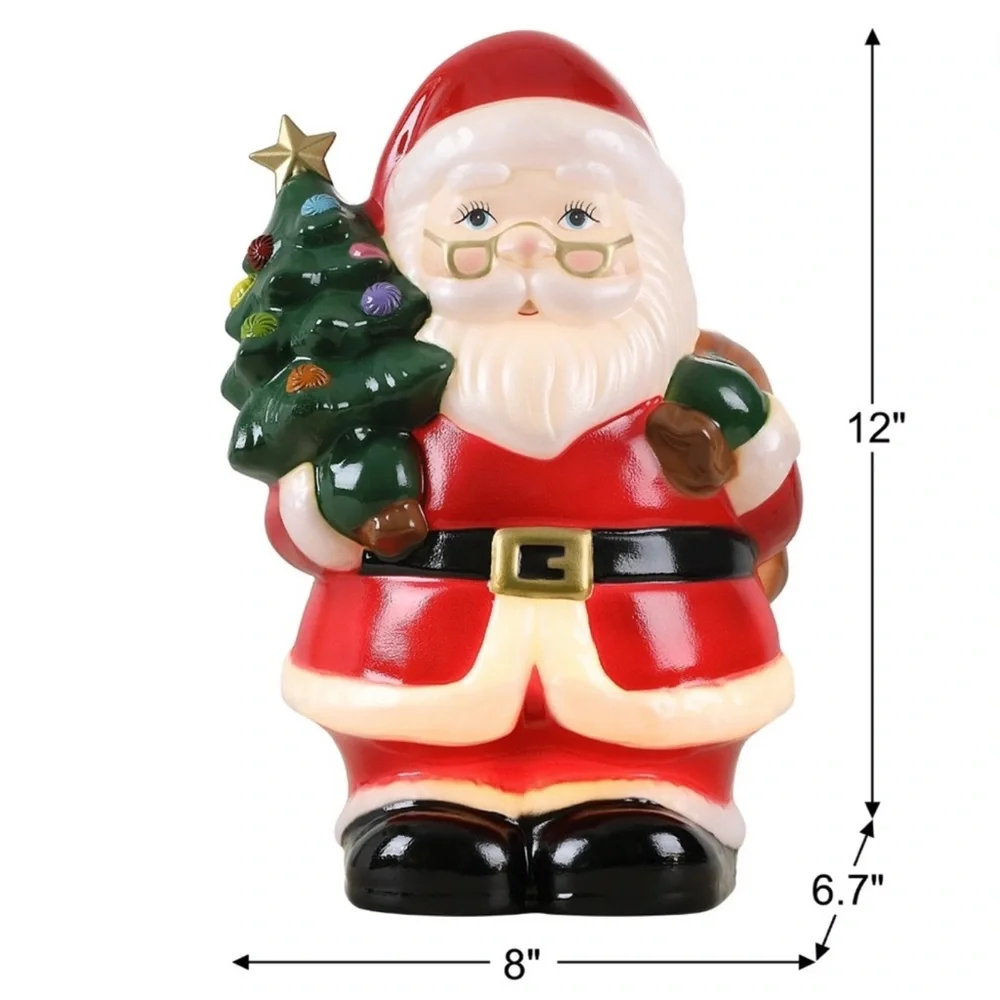 New! Santa holding Christmas Tree 12